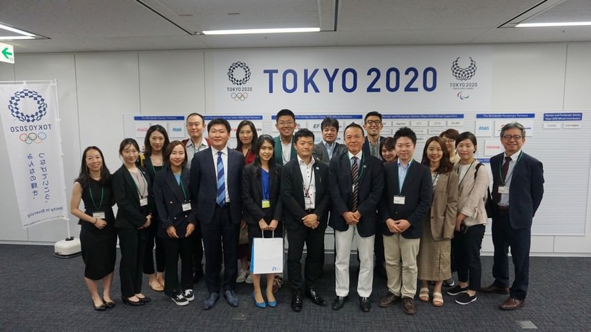 Journalists visiting Tokyo 2020 facilities